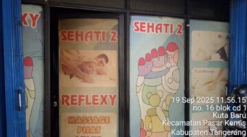 Ruko Berkedok Pijat  Refleksi Sehati 2 Diduga Tak Ijin di wilayah Pasar Kemis