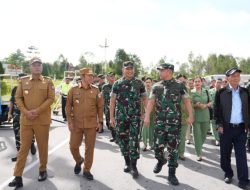 Penyambutan KASAD Jenderal Maruli Simanjuntak di Bandara Silangit Diramaikan Oleh Kehadiran Para pemimpin
